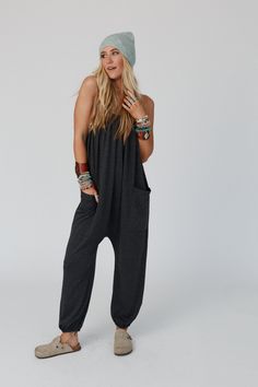 Excited to bring you the Comfort Zone Pocketed Jumpsuit from our exclusive collection; The Nest by Three Bird Nest. Check out the rest of the collection here - Inspired by you, created by us. Fit for it's name sake this will be your new easy on-the-go piece because it features: Comfortable, lightweight, stretch knit fabric Loose and slouchy jumpsuit silhouette Flattering scoop neckline with a gathered detail along the front and back Adjustable spaghetti straps Cute patch pocket details along the Slouchy Jumpsuit, Cute Jumpsuits, Boho Essentials, The Comfort Zone, Three Bird Nest, Pocket Jumpsuit, Cute Patches, Comfy Chic, The Nest