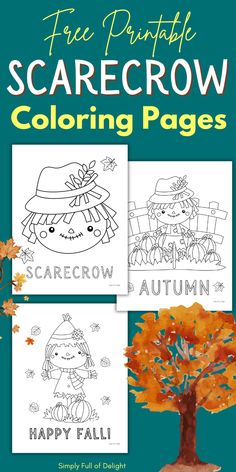 free printable scarecrow coloring pages for kids, fall harvest Harvest Activities For Kids, Scarecrow Coloring Pages Free Printable, Fall Harvest Activities, Scarecrow Coloring Pages, Fall Coloring Pages For Kids, Harvest Activities, Thanksgiving Crafts Preschool, Preschool Crafts Fall