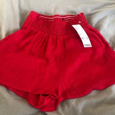 Great Red Shorts From Urban Outfitters Never Worn!! And With Tags!! Red Beach Shorts For Summer, Red Summer Shorts For Beach, Red Summer Beach Shorts, Urban Outfitters High-waist Summer Shorts, Red Bottoms With Built-in Shorts For Vacation, Trendy Red Bottoms For Summer, Trendy Red Summer Shorts, Trendy Red Summer Bottoms, Chic Red Beach Shorts