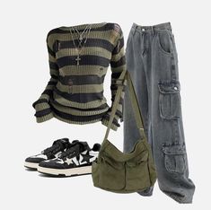 #outfits #y2k #aesthetic #fashion #trendy #fashionista # Outsider Outfits, Outfit Inspo Casual, Baggy Pants, Swaggy Outfits, Cute Everyday Outfits, Tarzan, Really Cute Outfits, Casual Style Outfits, Lookbook Outfits