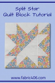 The Split Star Quilt Block - Free Tutorial for 2 Sizes and 2 Methods Hst Star Block, Split Star Quilt Block, Half Square Triangle Star Quilts, Hst Blocks, Flying Geese Quilt Pattern Free, 2 Color Quilt Blocks, Spinning Star Quilt Block Free Pattern, Quilt Star Blocks, Half Square Triangle Blocks