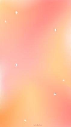 an orange and pink blurry background with white stars in the sky on it's left side