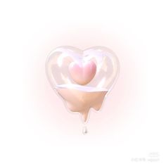 a heart shaped object floating in the air