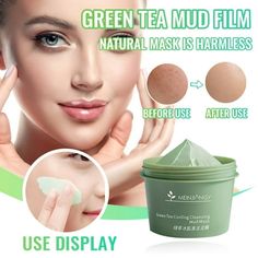 Green tea mud mask, cleansing mask, moisturizing and hydrating The Green Tea Cleansing Mask contains deep nourishing, moisturizing and repairing ingredients. Our green tea mud mask not helps reduce spots, redness, acne and blackheads on the skin, but also has powerful anti-aging and anti-wrinkle properties that can effectively fight aging. The results can be seen from the first application, and it takes 15 minutes to complete a process! Our mask is mainly formulated with green tea extract to pro Moisturizing Face Mask, Green Tea Mask, Inflammation Causes, Cleansing Mask, Skin Care Face Mask, Acne Causes, Foaming Facial Cleanser, Skin Mask, Reduce Dark Circles