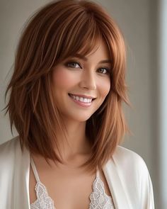 Medium Layered Hair Is The Cut You Can't Afford To Miss In 2024 Trendy Haircuts Medium, Medium Hair Styles For Women, Haircuts For Medium Length Hair, Layered Haircuts For Medium Hair, Medium Layered Hair, Medium Length Hair With Layers, Bangs With Medium Hair, Penteado Cabelo Curto