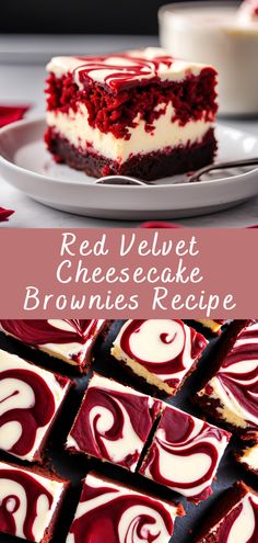 Red Velvet Chocolate Brownies, Red Velvet Baking Ideas, Red Velvet Cheesecake Brownies Easy, Red Velvet Mini Dessert Cups, Redvelvet Cheesecake Brownies Recipe, Homemade Red Velvet Brownies, Red Velvet Fudge Brownies, Red Velvet Ideas Desserts, Red Velvet Bars Cream Cheese