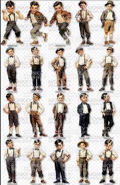 an image of boys dressed up in different outfits