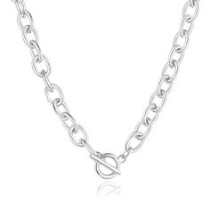 PRICES MAY VARY. Premium Quality: Crafted from top-notch materials, our chunky necklaces for women ensure a hypoallergenic, lead-free, and nickel-free wear, guaranteeing your comfort and peace of mind. This chunky silver necklace measures 18 inches in Length. Statement Toggle Clasp: The unique toggle clasp design adds a touch of sophistication to your accessory game. It not only secures the silver toggle necklace for women firmly but also serves as a stylish focal point, making a statement with Outfit Collages, Chunky Silver Necklace, Chain Link Necklace Silver, Romantic Gifts For Wife, Paperclip Chain Necklace, Thick Chain Necklace, Chunky Necklaces, Chunky Chain Necklaces, Toggle Necklace