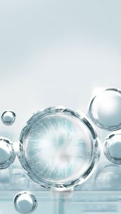 an image of some bubbles and water in the air