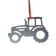 Farm Tractor Metal Ornament - Burke Metal Work Hot Rolled Steel, Engraving Tools, Laser Marking, Raw Steel, Country Charm, Place Names, Smooth Edges, Farm Tractor, Metal Ornament