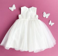 Amazing tulle dress with butterflies. It can be used for different special events: -wedding -baptism -first communion -birthday -photoshoot Fabric-natural cotton on the top and under the skirt. Tulle skirt. Colour-ivory. *Wash & care instructions: *Washing in cold water by hand. Only air drying. DELIVERY TIME (approximately): I need 3-5 days to sew your orders. Ship worldwide. Shipping to Europe usually takes 7-8 days, USA-7-8 days, Canada-7-8 days, Australia, NZ-4-10 days. Also you can choo Princess Style Tulle Tutu Dress For First Communion, Princess Style Tulle Dress For Confirmation, Organza Tutu Dress With Tulle Skirt For First Communion, White Tulle First Communion Dress With Tulle Skirt, Sleeveless Tulle Tutu Dress For First Communion, Sleeveless Tulle Dress For First Communion, Sleeveless Tulle Skirt Dress For First Communion, Princess Style Tutu Dress For Confirmation With Tulle Skirt, Princess Style Tulle Tutu Dress For Confirmation