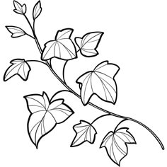 a branch with leaves coloring page