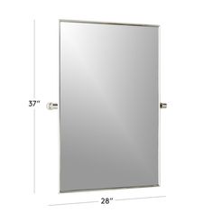 a large mirror is shown with measurements for the door and frame, as well as an additional