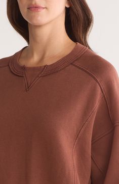 A boxy fit lends relaxed energy to this slightly cropped cotton-blend sweatshirt. 21 1/2" length (size Medium) Crewneck Long sleeves 80% cotton, 20% polyester Machine wash, tumble dry By Free People; imported Argon Oil, Fp Movement, Free People, Cotton Blend, Nordstrom, Long Sleeves, Size Medium, Crew Neck, Energy