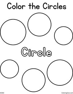 color the circles circle worksheet for kids to practice their handwriting and writing skills