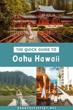 the quick guide to oahuu hawaii is featured in this postcard