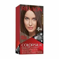 *SALES TAX NOW CHARGED ON ALL ORDERS!* ITEM IS NEW IN DISTRESSED PACKAGING!  ITEM IS PERFECT!  COLOR: 27 DEEP RICH BROWN, SET/3 With Revlon 3D Color Gel Technology, ColorSilk Beautiful Color permanent hair dye delivers natural-looking, multi-tonal color from root to tip. The ammonia-free formula is infused with nourishing silk proteins and leaves your hair soft, silky, and in better condition than before you colored. Revlon ColorSilk Beautiful Color not only boosts color, but adds definition and Platinum Hair Dye, Double Chin Reduction, Ammonia Free Hair Color, Which Hair Colour, Revlon Colorsilk, Anti Aging Mask, 3d Color, Gray Coverage, Saggy Skin