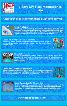 the instructions for how to use an easy pool maintenance guide in your home or business