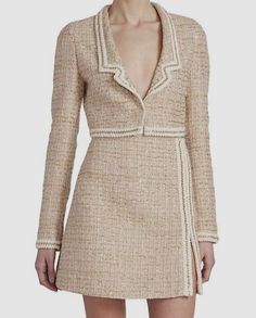 $3190 Giambattista Valli Woman's Beige Wool-Silk Cropped Jacket Size IT 44/US 8 Description Notch lapels Long sleeves Concealed front closure 86% wool/14% silk Dry clean Made in Italy About Us We sell only 100% authentic clothing from new with tags to gently used. We have a 100% authentic or money back guarantee on every item we sell. Items are listed daily so make sure to put us on your favorite! We have been in business for over 10 years selling tens of thousands of designer items. We strive to meet your designer needs at a quality price! Payment Shipping Returns Payment accepted via paypal, credit/debit card. Shipping is usually within 24 hours of purchase (M-F). Super fast service. Tracked delivery. 100% satisfaction guaranteed. Please review our eBay return policy for more details. Trim Jacket, Giambattista Valli, Menswear Inspired, Cropped Jacket, Tweed Jacket, Crop Jacket, Wool Jacket, Saks Fifth, Saks Fifth Avenue