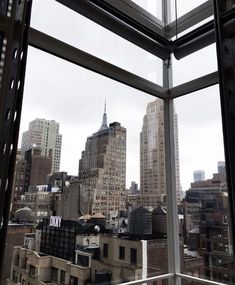 the view from an apartment window in new york city