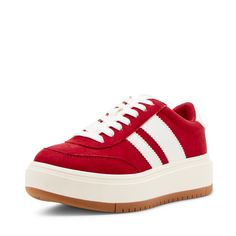 PRICES MAY VARY. Madden Girl Fashion Sneaker Lace up Striped Detailing Manmade upper; jersey fabric lining; manmade sole Red Platform Sneakers With Red Sole, Red Low-top Platform Sneakers, Red Synthetic Round Toe Platform Sneakers, Red Synthetic Platform Sneakers, Red Lace-up Platform Sneakers In Synthetic Material, Madden Girl Shoes, Aesthetic Galaxy, Red Sneakers, Girl Shoes