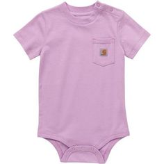 Carhartt Baby Girl, Baby Girl Shorts, Fun Size, Neck Label, Baby Shorts, Short Sleeve Bodysuit, Boys Long Sleeve, Knit Crewneck, Boys Top