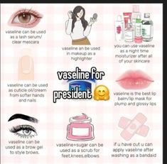 multitasking vasline 💕 What To Do With Vaseline, Vaseline Tips, Vaseline Uses, Vaseline Beauty Tips, Clear Mascara, Good Skin Tips, Beauty Routine Tips, Basic Skin Care Routine, Perfect Skin Care Routine