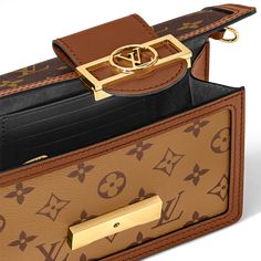 LOUIS VUITTON® - Dauphine Chain Wallet - Monogram Monogram Reverse Luxury Rectangular Wallet On Chain With Gold-tone Logo, Luxury Monogram Canvas Wallet For Formal Use, Luxury Monogram Canvas Wallets For Formal Occasions, Luxury Formal Monogram Canvas Wallets, Formal Rectangular Wallets In Monogram Canvas, Formal Monogram Canvas Rectangular Wallets, Formal Rectangular Monogram Canvas Wallets, Luxury Formal Wallet With Metal Logo, Designer Rectangular Wallets With Gold-tone Logo Plaque