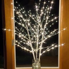 PRICES MAY VARY. 🎄 【 UPGRADE 33 INCH 180 LEDS】 - The twig branch with lights comes with 150 LEDs wrapped to decorate shop window or living room, soft long lasting warm white LED creating an awesome festive atmosphere on holidays(VASE NOT INCLUDED, Color of the adapter may vary) 🎄 【Energy Saving】: A birch tree lights only consumes 3W, which dramatically reduces your 90% electricity bills compared with others in all 30000H lifespan. No worry about the high operating temperature due to constant w Bedroom Vase, Birch Christmas Tree, Birch Christmas, Artificial Tree Branches, Vase With Branches, Christmas Tree White, Wedding Bedroom, White Birch Trees, White Branches