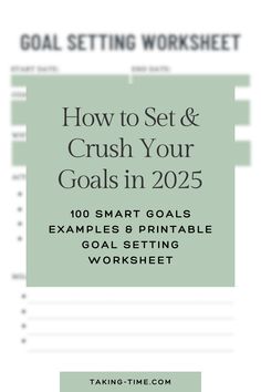 Goal Setting Worksheet For Adults, 2025 Goals Template, Smart Goals Worksheet Free Printable, Goal Setting 2025, 2025 Goal Setting, 2025 Goals List, Goal Planning Ideas, Goals 2025, Goal Worksheet Setting Life Goals Worksheet, Goal Setting Worksheet For Adults, Weekly Goal Setting Worksheet, 12 Goals For 12 Months, Goal Writing Template, Free Goal Setting Worksheet Printables, 6 Month Goal Plan Template, How To Set Smart Goals, Goal Tracking Ideas