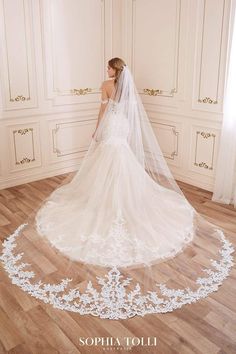 Sophia Tolli Accessories Sophia Tolli: Y22065VEIL Soft Tulle Veil, Wedding Dresses Boho, Floral Lace Wedding Dress, Sophia Tolli, Tulle Veil, Most Beautiful Wedding, Most Beautiful Wedding Dresses, Wedding Veil Accessories, Tulle Veils