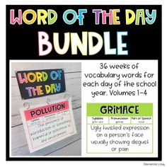 the word of the day bundle includes posters