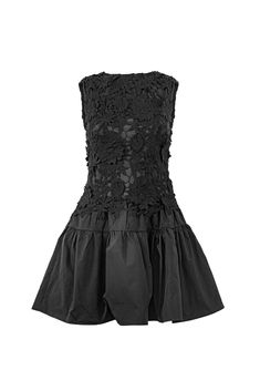 The Frida Black Crochet Mini Dress boasts a high neckline and sleeveless design, featuring a delicate lace top and a full cotton skirt. The back is adorned with a charming keyhole detail that adds an alluring touch. 100% Polyester. Lining: 90% Cotton, 10% Elastane.  Hand wash. Full Lace Dress, Lace Mini Dress With Crochet Trim, Lace Mini Dress With Crochet Details, Chic Black Crochet Dress With Lace Trim, Luxury Black Lace Mini Dress, Black Gothic Mini Dress With Lace Trim, White Dresses For Sale, Metallic Trousers, Crochet Lace Top