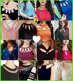 Ladies Neck Designs, Front Neck Designs, Neck Designs For Kurtis, Designs For Kurtis, Aesthetic Patterns, Designer Kurti Patterns, Neck Designs For Suits, Fashion Design Patterns