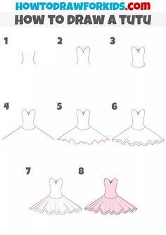 how to draw a tutu step by step instructions for kids - learn how to draw