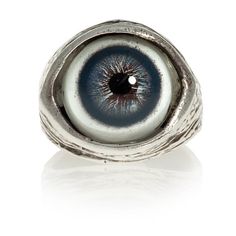 Evil Eye Ring sized Sterling Silver Eye Ring, (Made in NYC) Strange Rings, Eye Ring Silver, Weird Jewelry, Silver Eye, Evil Eye Ring, Fun Jewelry, Real Jewelry, Eye Ring, Ring Blue