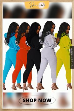 Women Long Sleeve Hoodie Crop Top+jogger Pants Sport Suit Hoodie Crop Top, Crop Top Hoodie, Sports Suit, Sport Pants, 1 Million, Jogger Pants, Long Sleeve Hoodie, Two Pieces, Women Long Sleeve