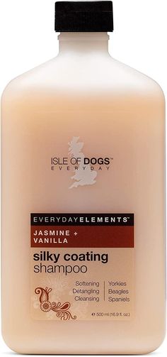 PRICES MAY VARY. SILKY COATING SHAMPOO: A gentle, cleansing shampoo formulated to create a soft and silky feel to the coat! Excellent for dry and damaged coats of any type, Everyday Elements' moisturizing dog shampoo features Panthenol and Aloe Leaf Juice to help strengthen hair and increase resiliency to protect the coat from damage and give that silkiness you desire. SOFTER, SMOOTHER COAT: Designed for both short and long-coated breeds! This softening and detangling shampoo helps the coat lay Isle Of Dogs, Cleansing Shampoo, Grooming Salon, Pet Shampoo, Aloe Leaf, Vanilla Fragrance, Dog Shampoo, Hair Strengthening, Shampoo Conditioner