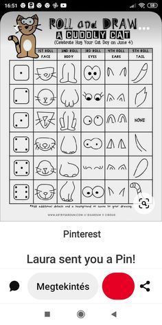 an iphone screen showing the instructions for how to draw cartoon faces and other things on it