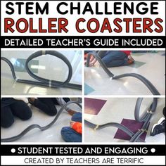 STEM Roller Coaster Challenge- Force and Motion Project Based Learning Roller Coaster Model, Problem Solving Activities, Force And Motion, Magic School Bus, Roller Coasters, Stem Challenges, Magic School, Teacher Guides, Project Based Learning