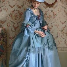 Baby Blue Marie Antoinette 18th c. Dress Halloween Renaissance | Etsy Fitted Historical Costumes For Costume Party, Spring Victorian Dress Historical Design For Costume, Spring Victorian Dress Costume With Historical Design, Spring Victorian Dress With Historical Design For Costume, Fitted Spring Costumes For Cosplay, Spring Victorian Costume Dress With Historical Design, Historical Blue Victorian Dress Costume, Blue Gothic Fitted Costume, Spring Fitted Historical Victorian Dress