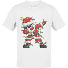 Funny Christmas Santa Naughty Nice Holiday Short Sleeve Crew Neck T-Shirt Size: M.  Color: Multicolor.  Gender: unisex.  Age Group: adult. Christmas Humor, Neck T Shirt, Boy Or Girl, Crew Neck, Funny, T Shirt, Clothes, Color