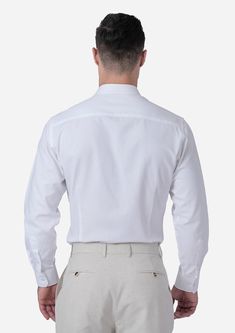 Create an effortless summer look with this light and breezy white linen shirt. Crafted from our linen cotton blend, this custom-made shirt is another wardrobe staple, with versatility that you'll find yourself wearing again and again! Elegant White Linen Shirt, White Slim Fit Dress Shirt For Summer, Formal White Linen Shirt, White Linen Formal Shirt, White Business Tops For Summer, White Relaxed Fit Cotton Dress Shirt, White Linen Top For Formal Occasions, White Cotton Dress Shirt For Business Casual, White Relaxed Fit Elegant Shirt