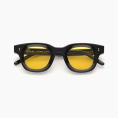 BLACK ACETATE / YELLOW LENS / SILVER HARDWARE DESCRIPTION Apollo is a chunky frame with flat “zero base” lenses to fuse a classic era with the current wave, subtly refining a timeless silhouette. Each pair is handmade in limited numbers to maintain precision and quality that will look great and last for years. We plant a tree for each pair of glasses sold on our website in partnership with Eden Reforestation Projects. FEATURES Eco-conscious acetate frame Optical Class 1 nylon lenses for clarity Prescription Eyewear, Eyewear Brand, Unisex Sunglasses, Eco Conscious, Mode Inspiration, Prescription Lenses, Silver Hardware, Black N Yellow, Black Frame