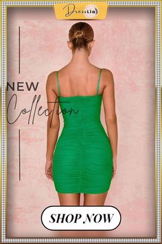 Women Summer Daily Bodycon Sexy Dress Green Mini Bodycon Dress For Party Season, Summer Club Bodycon Dress Slim Fit, Summer Cocktail Bodycon Bandage Dress, Flirty Sheath Bodycon Dress, Green Stretch Mini Dress For Party Season, Trendy Ruched Bodycon Dress, Green Fitted Mini Dress For Party Season, Green Ruched Backless Bodycon Dress, Fitted Green Mini Dress For Party