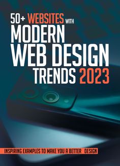 the cover of 50 + website with modern web design trend