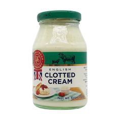 a jar of cream is shown on a white background