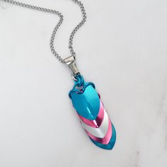 Trans Accessories, Trans Jewelry, Trans Things, Lgbtq Stuff, Fnaf Crafts, Pride Necklace, Trans Pride Flag, Pride Flag Colors, Pendant Bail