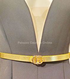 Synthetic leather plain belt It is the perfect accessory to add style and elegance to the outfit. 100 %Polyurethane. GG Buckle Closure Design. Lead Compliant. Size : length: 42 “ wide 1/2" Closure Design, Belt Gold, The Outfit, Synthetic Leather, Buckle, The 100, Leather, Gold, Design