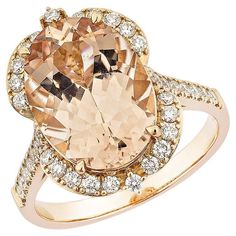 This collection includes a range of Morganite, which is a symbol of love and relationships, making it an excellent choice for a variety of applications. Accented with White Diamond this ring is made in Rose gold and presents a classic yet elegant look. Morganite Fancy Ring in 18Karat Rose Gold with White Diamond. Morganite: 4.79 carat, 14X10mm size, oval shape. White Diamond: 0.02 carat, 1.40mm size, round shape, G color, VS clarity. White Diamond: 0.18 carat, 1.40mm size, round shape, G color, Love And Relationships, Malachite Rings, Symbol Of Love, Fancy Rings, Diamond Glitter, Modern Ring, Naha, Tourmaline Ring, Stone Cuts